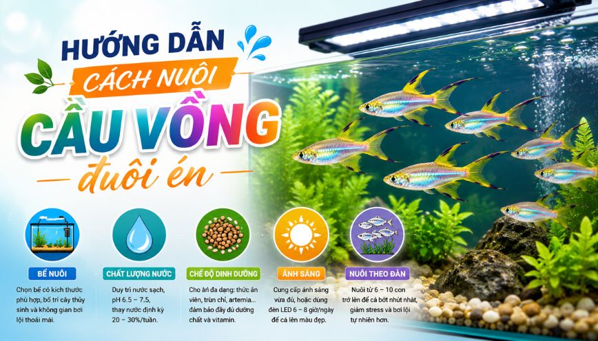 Hướng dẫn cách nuôi cầu vồng đuôi én