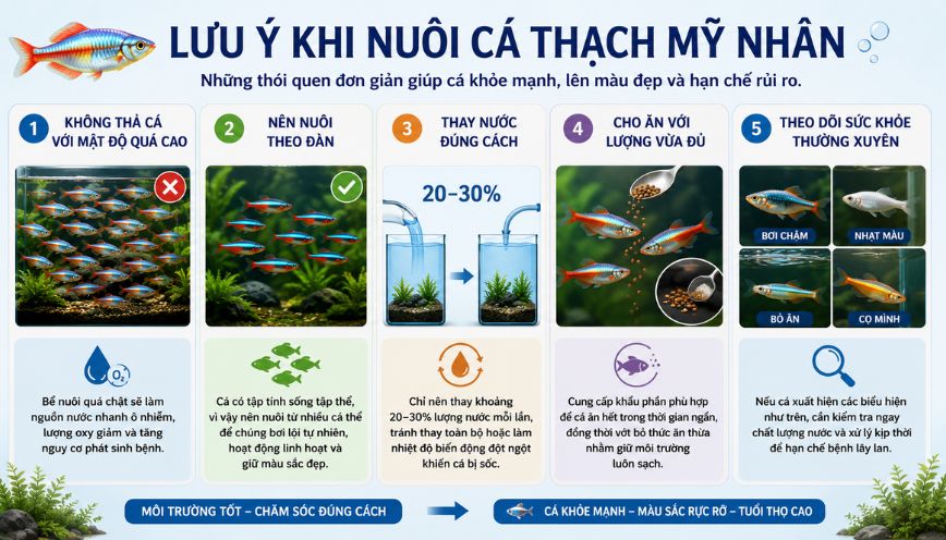 Lưu ý khi nuôi cá thạch mỹ nhân