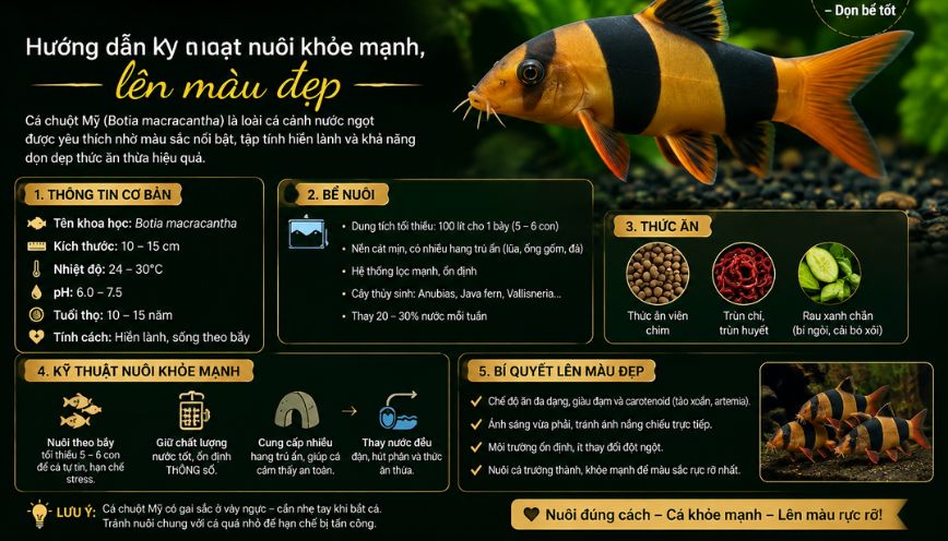 Hướng dẫn kỹ thuật nuôi khỏe mạnh, lên màu đẹp