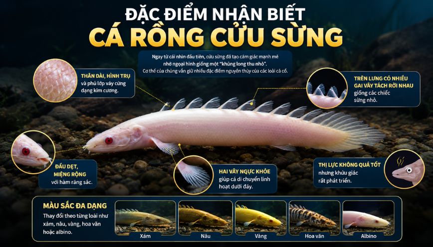 Đặc điểm nhận biết cá rồng cửu sừng