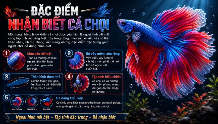 Đặc điểm nhận biết cá chọi