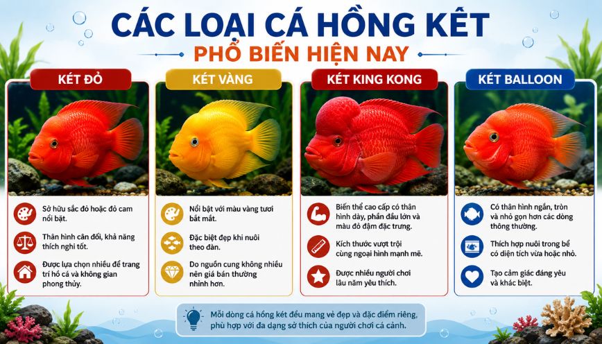 Các loại cá hồng két phổ biến hiện nay