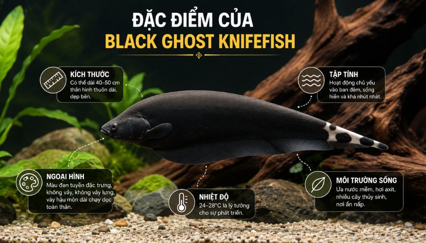 Đặc điểm của Black Ghost Knifefish