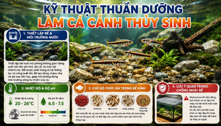 Kỹ thuật thuần dưỡng làm cá cảnh thủy sinh