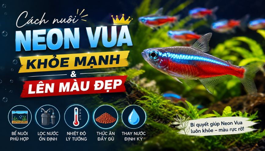 Cách nuôi neon vua khỏe mạnh và lên màu đẹp