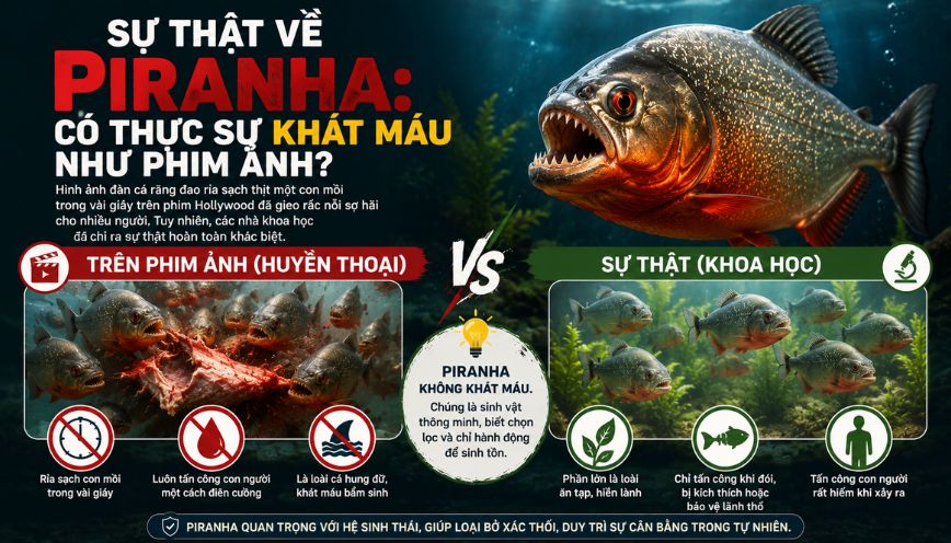 Sự thật về piranha: Có thực sự khát máu như phim ảnh?