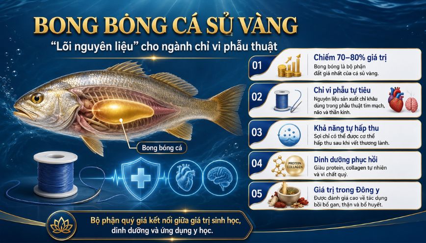 Bong bóng sủ vàng cho ngành chỉ vi phẫu thuật