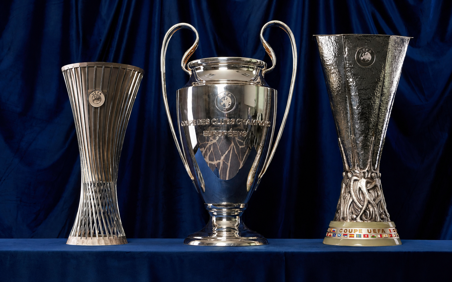 Ba cúp UEFA đại diện cho ba cấp độ bóng đá câu lạc bộ châu Âu